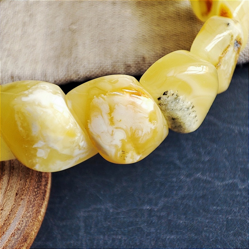 Браслет "Змейка" янтарь