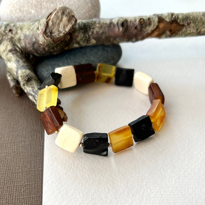 Браслет  янтарь мамонт 3502106830-2