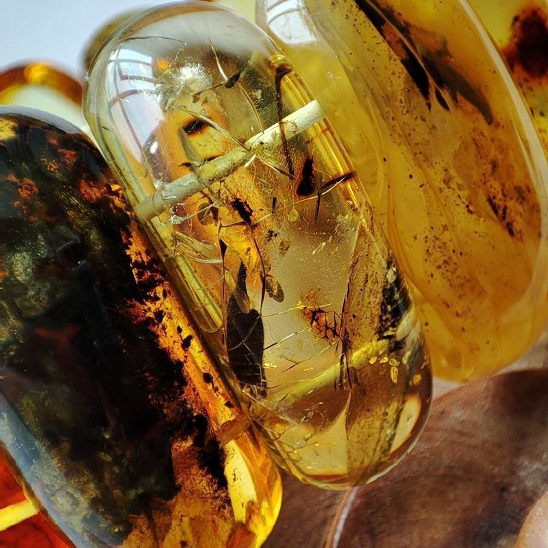 Браслет "Пластина" янтарь