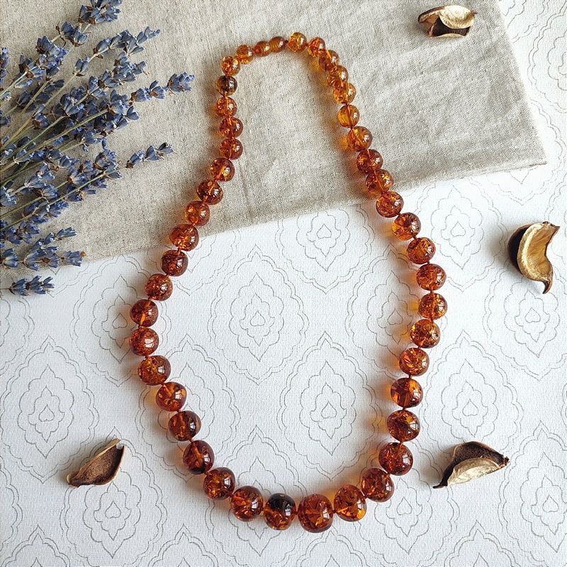 Бусы "Барок" янтарь