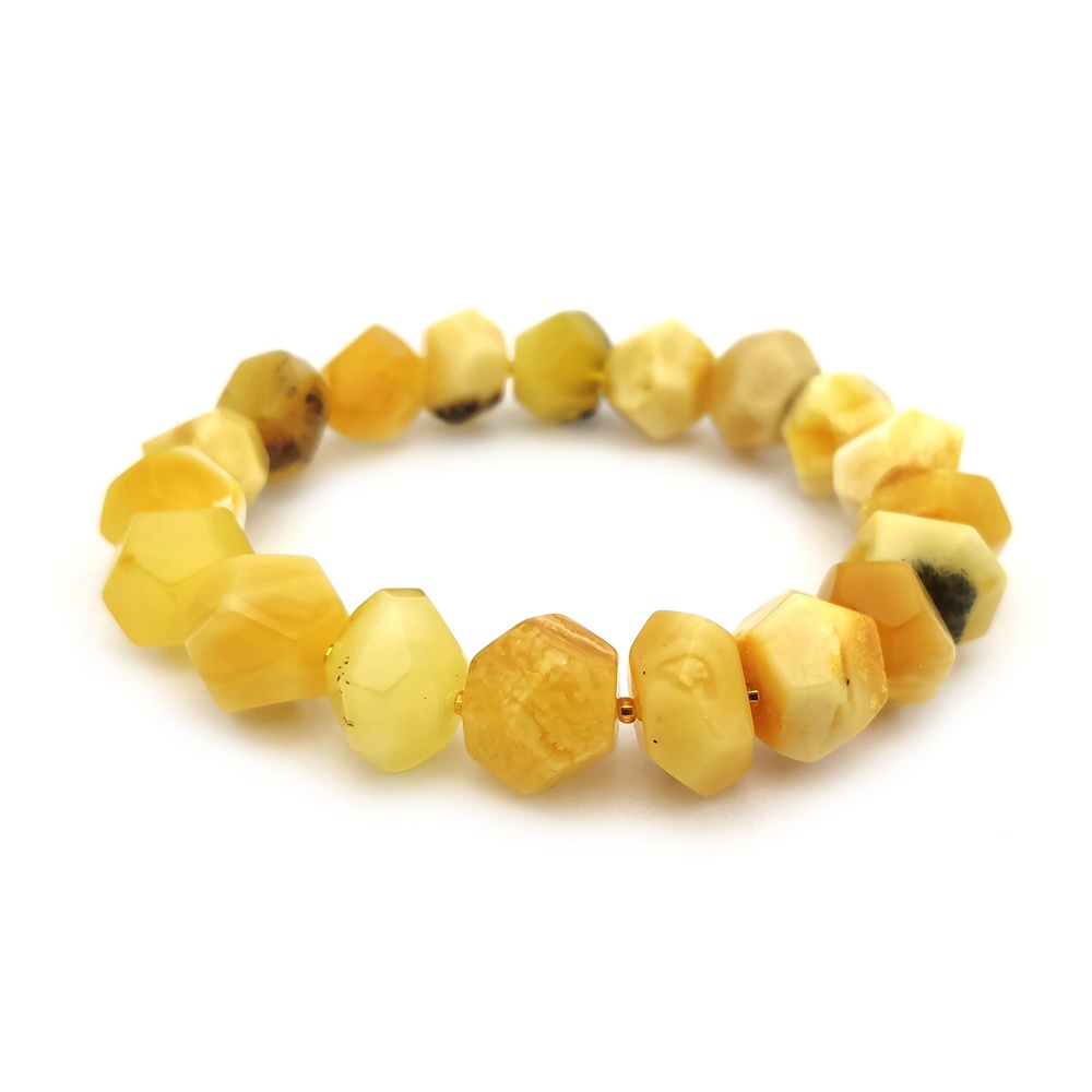 Браслет "Граненка" янтарь