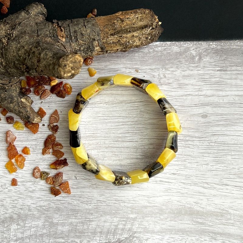 Браслет "Змейка" Янтарь