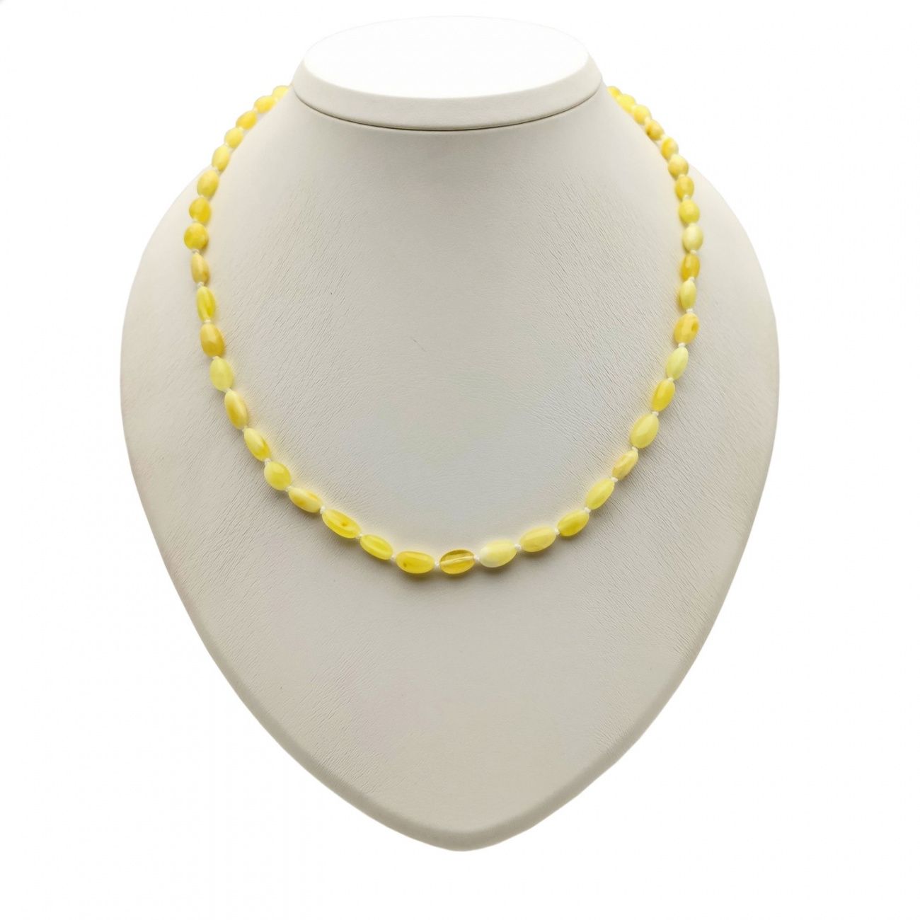 Бусы "Сливка" из янтаря