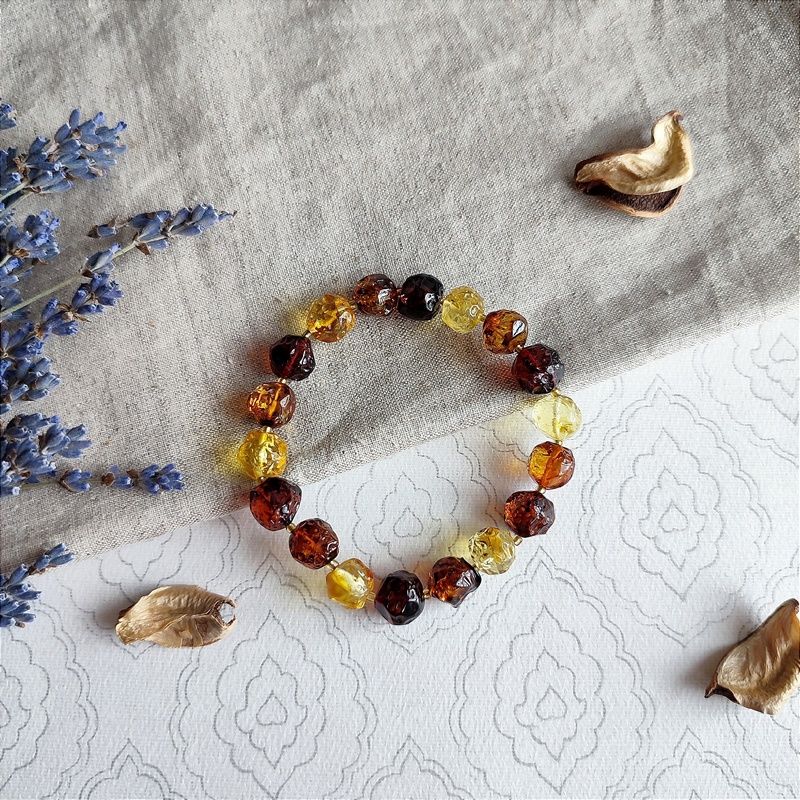 Браслет "Кусанка" янтарь
