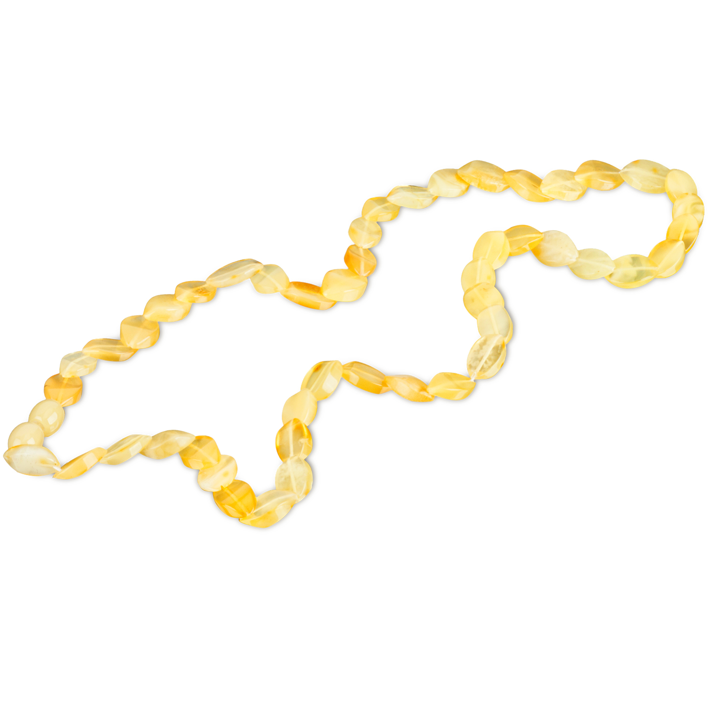 Бусы "Лодочка" из янтаря