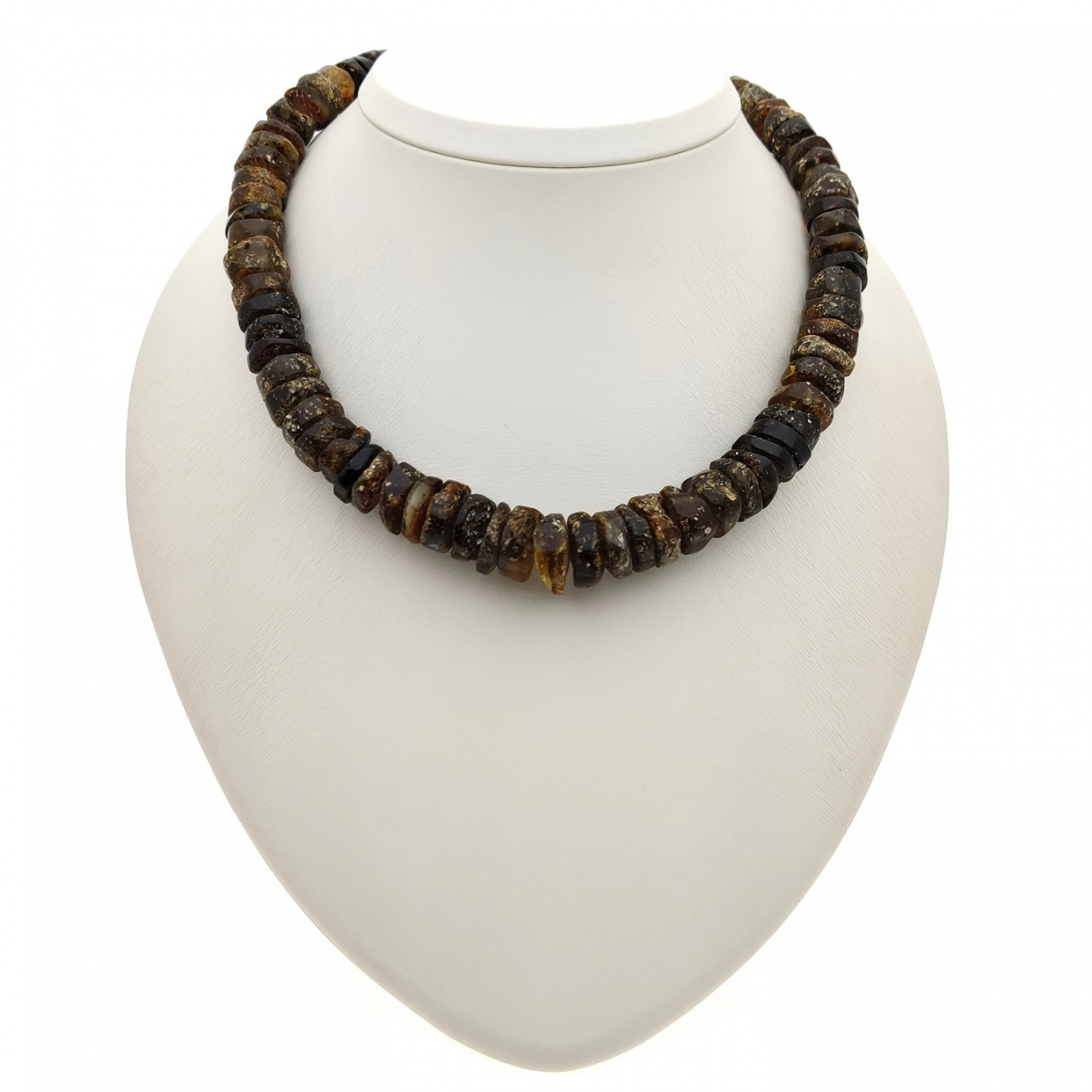 Бусы "Таблетка" из янтаря