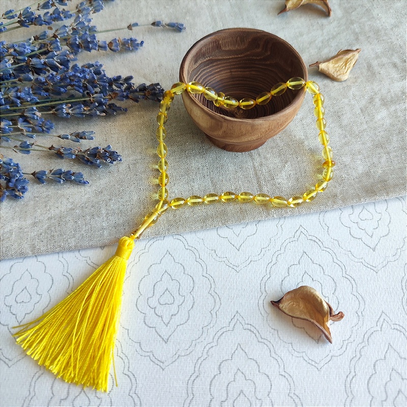 Четки мусульманские янтарь 9401100146 (5)