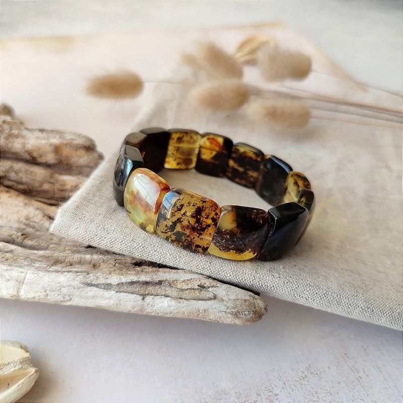 Браслет "Ириска" янтарь