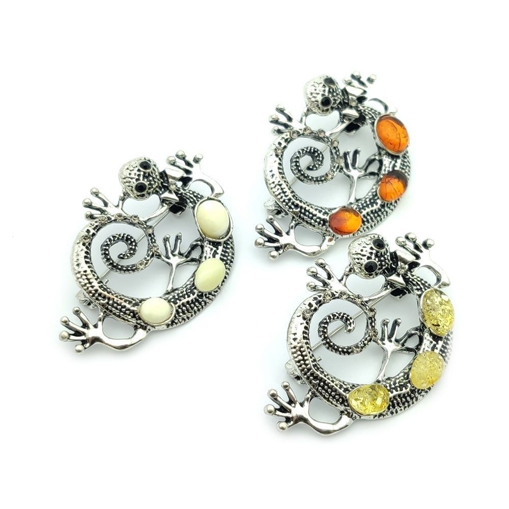 Брошь "Саламандра" янт.