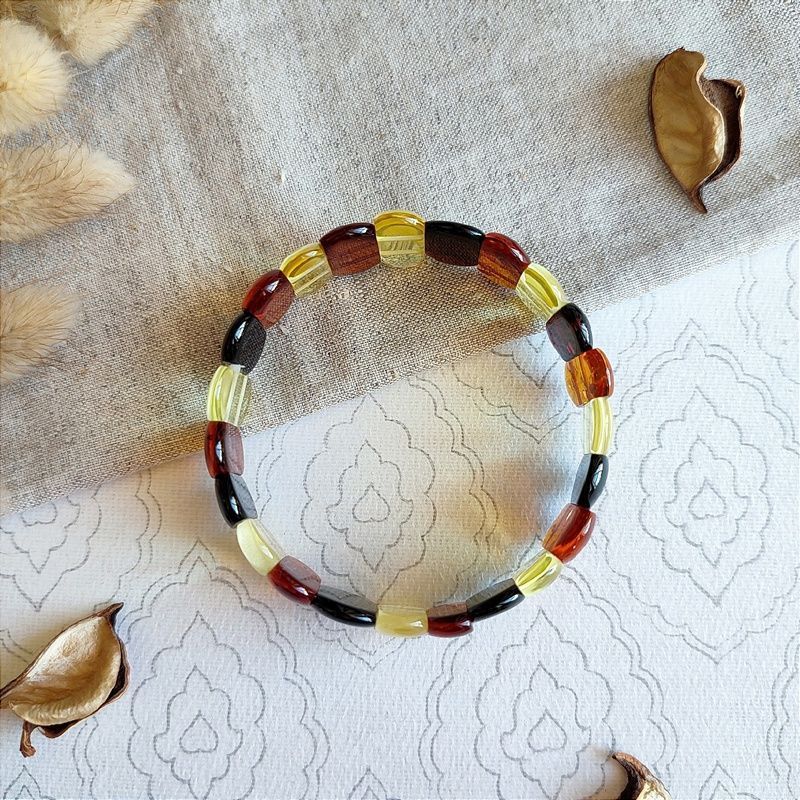 Браслет "Пластина" янтарь