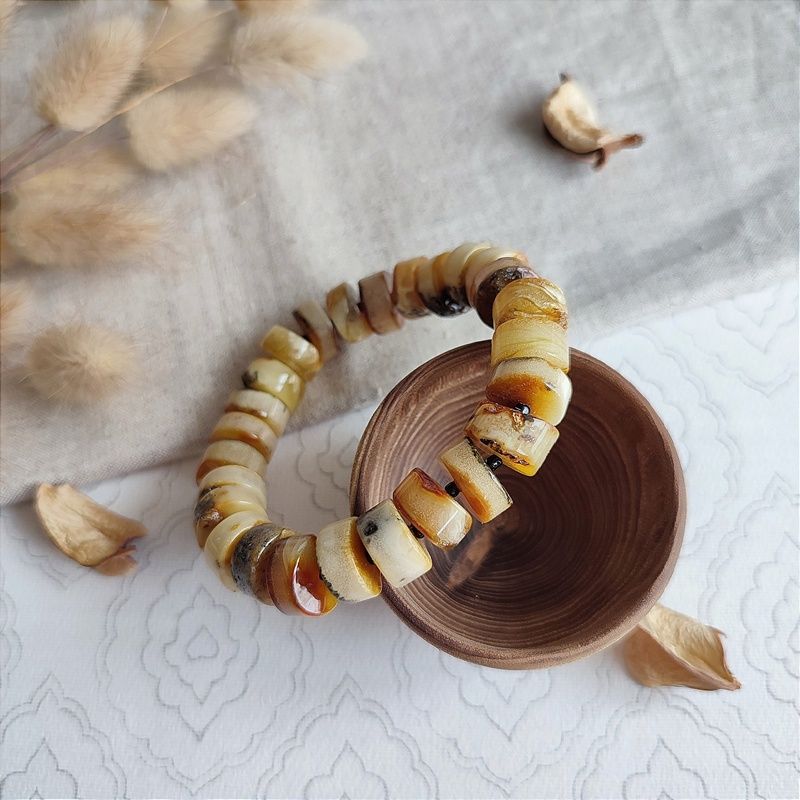 Браслет "Таблетка" янтарь