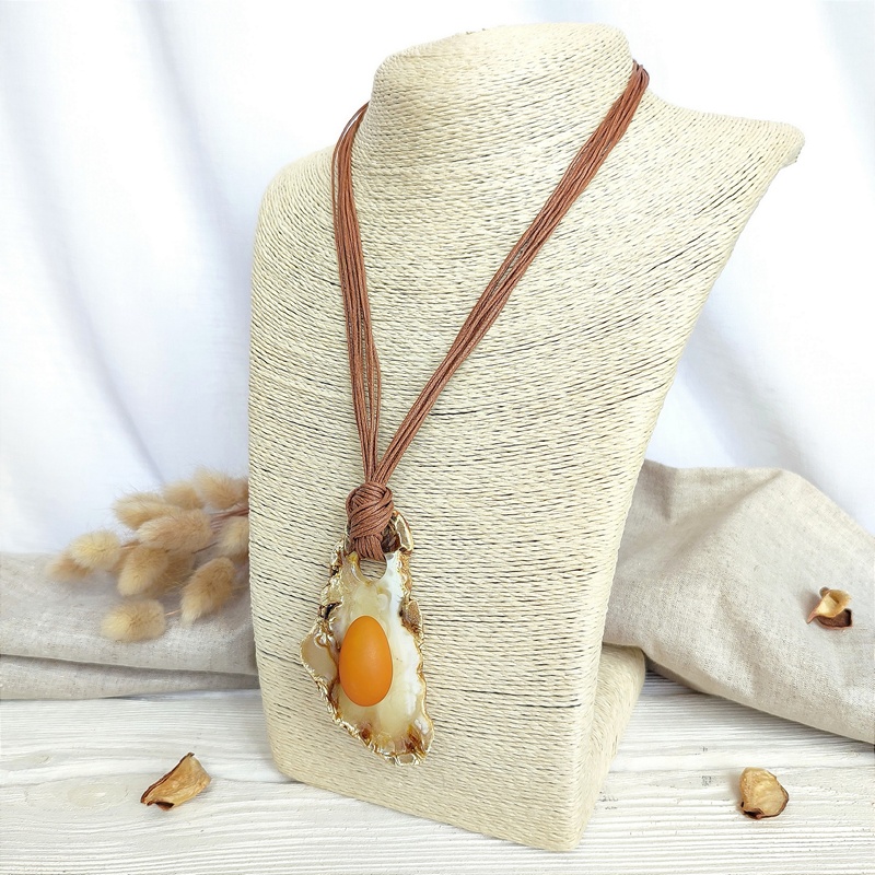 Колье авторское Янтарь а7501300001 (2)