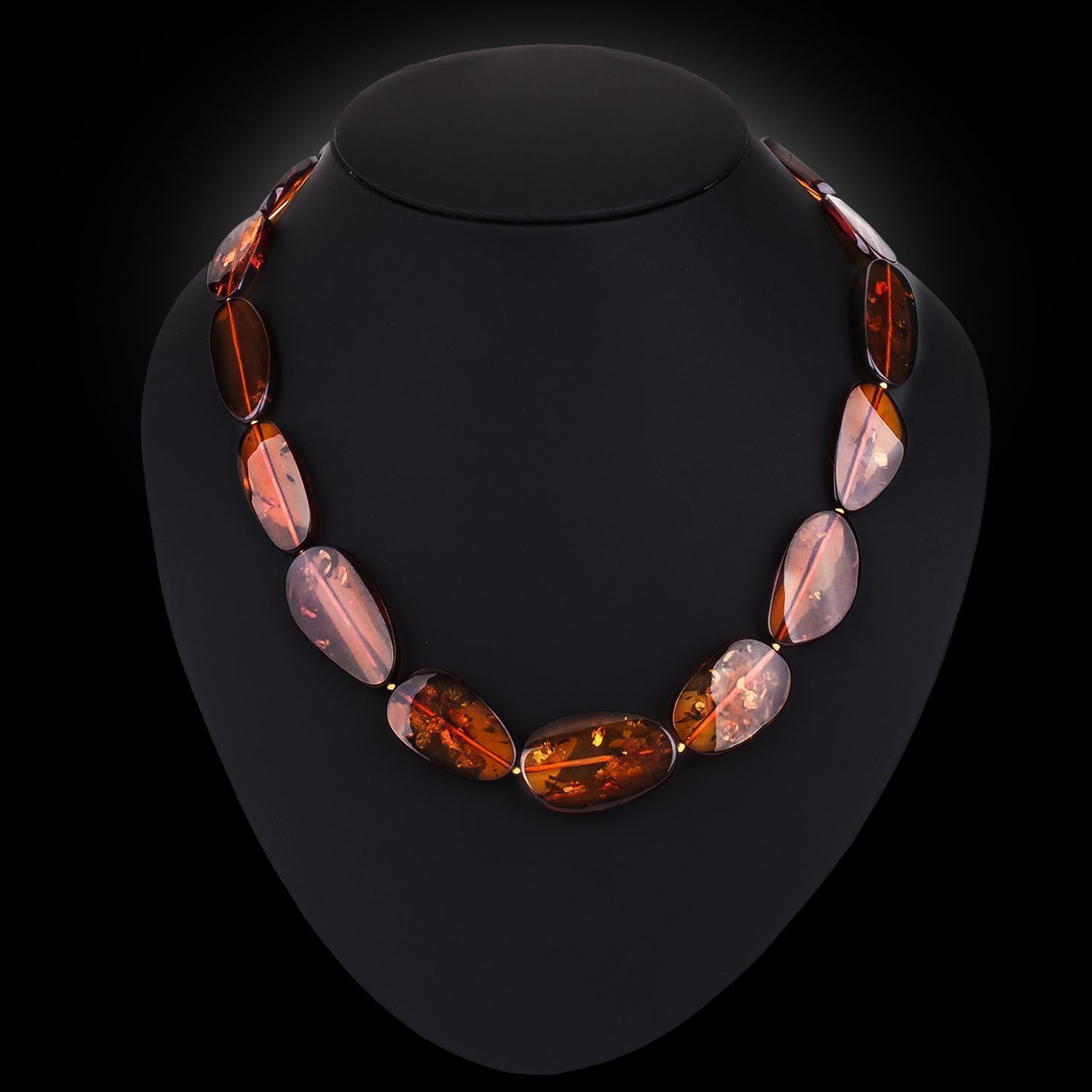 Бусы "Телевизор" янтарь