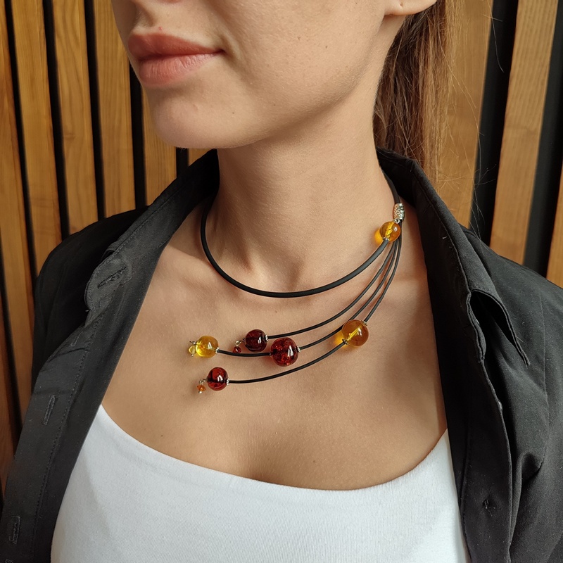 Колье "Италия" Янтарь