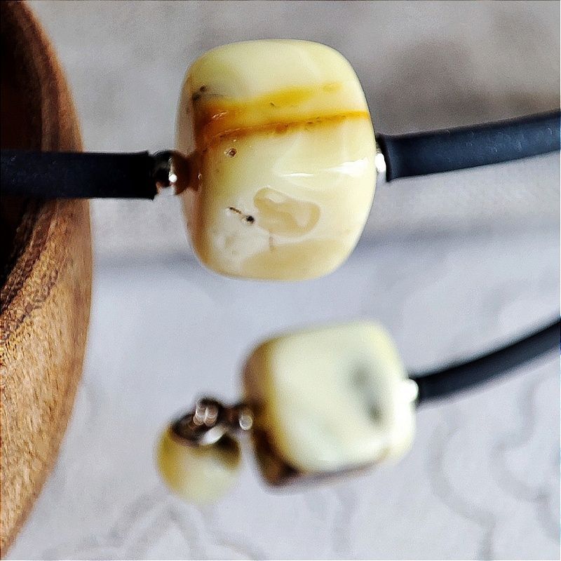 Колье "Куб" Янтарь