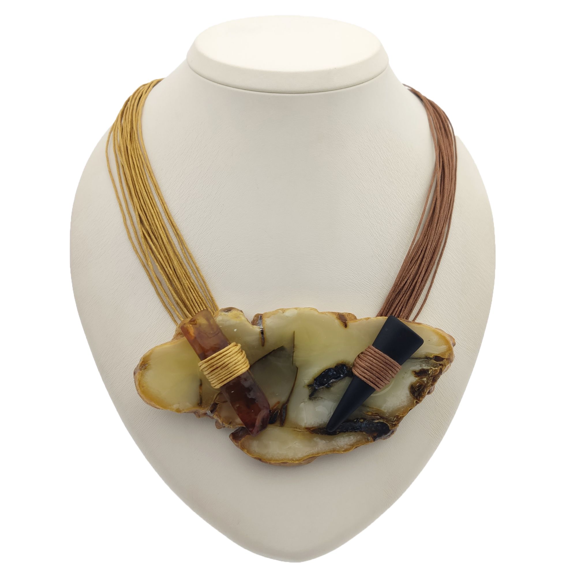 Колье авторское Янтарь