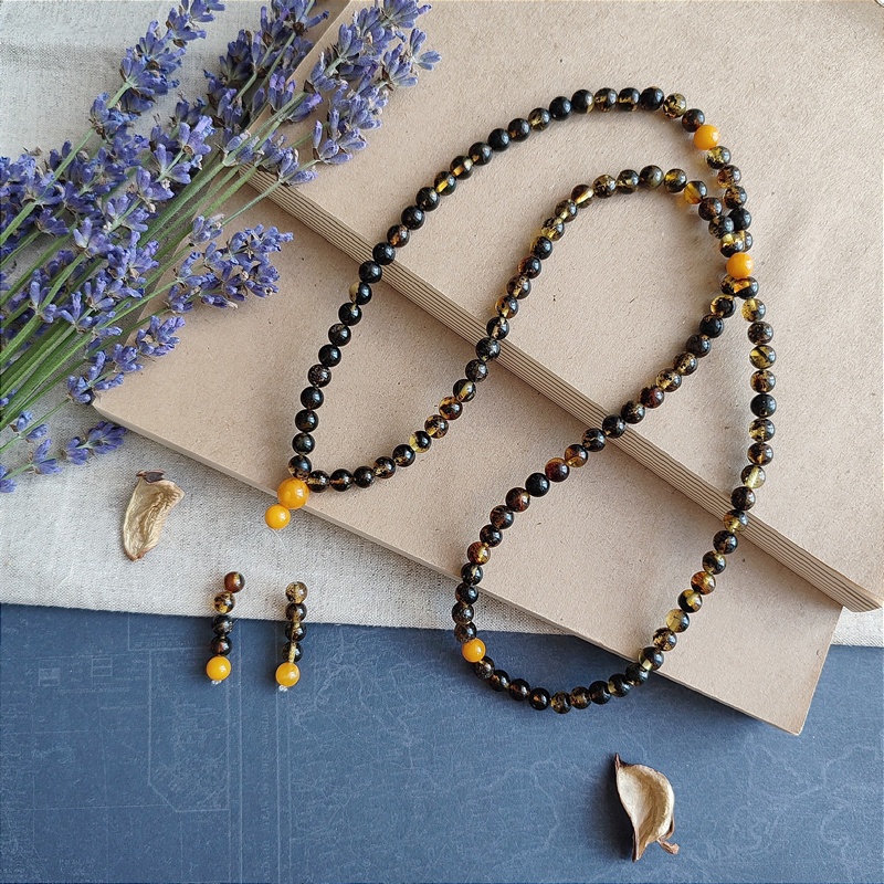 Четки буддийские, янтарь 9216100199 (1)