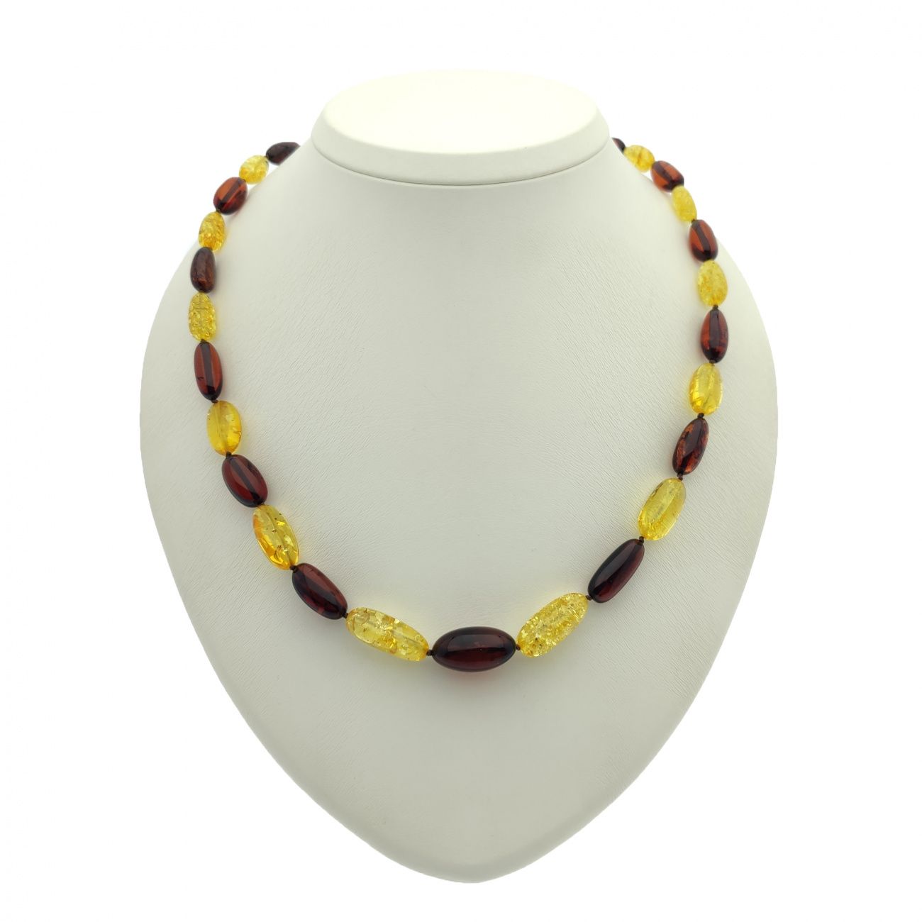 Бусы "Слива" из янтаря