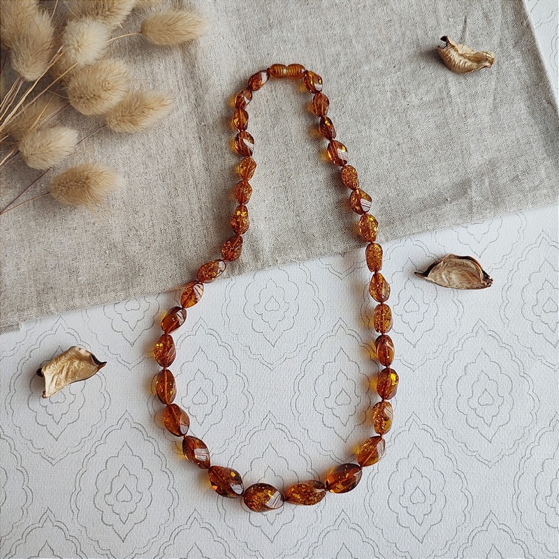 Бусы "Елена" Янтарь