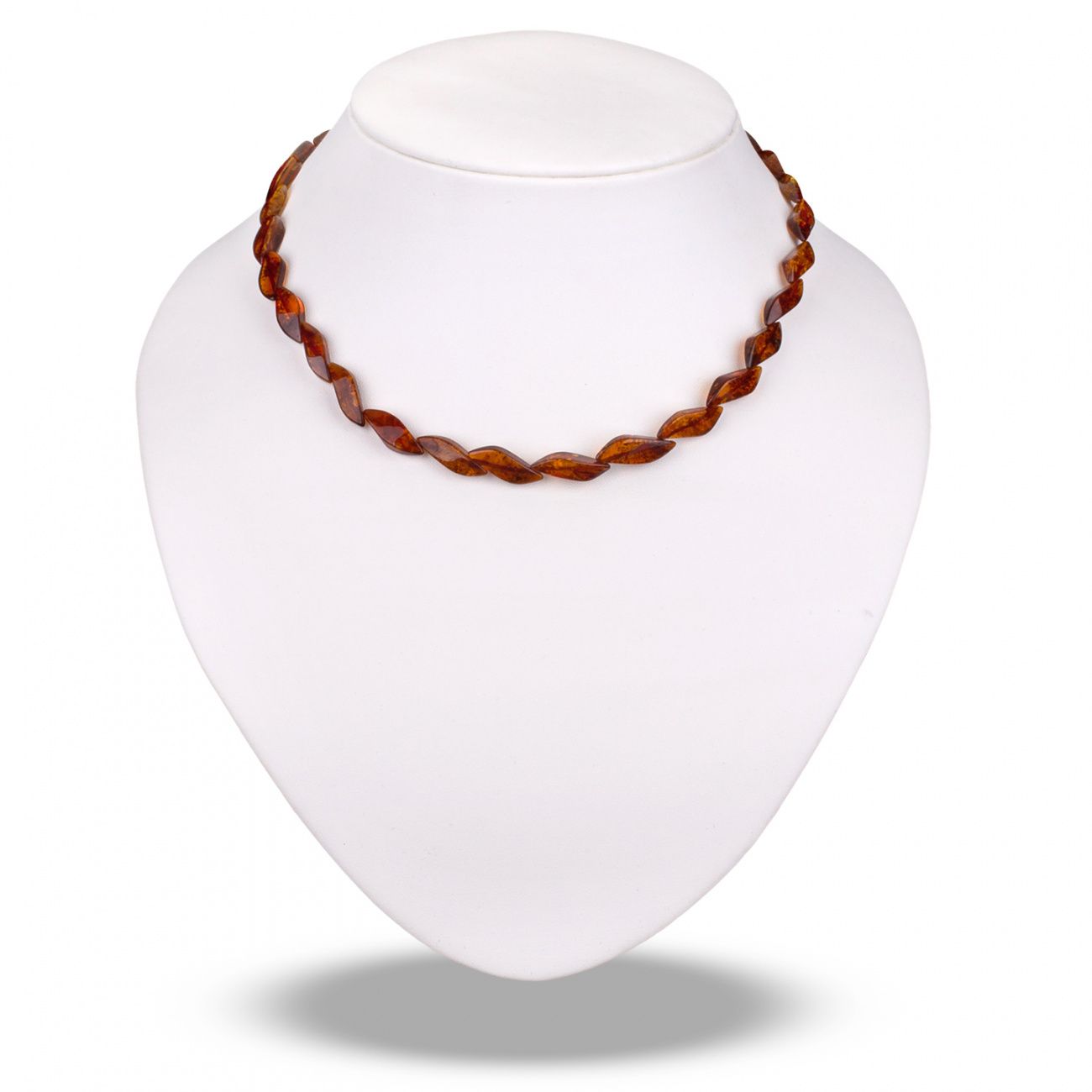 Бусы "Змейка" из янтаря