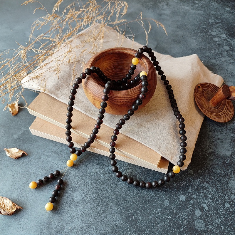 Четки буддийские, янтарь 9116100230 (1)