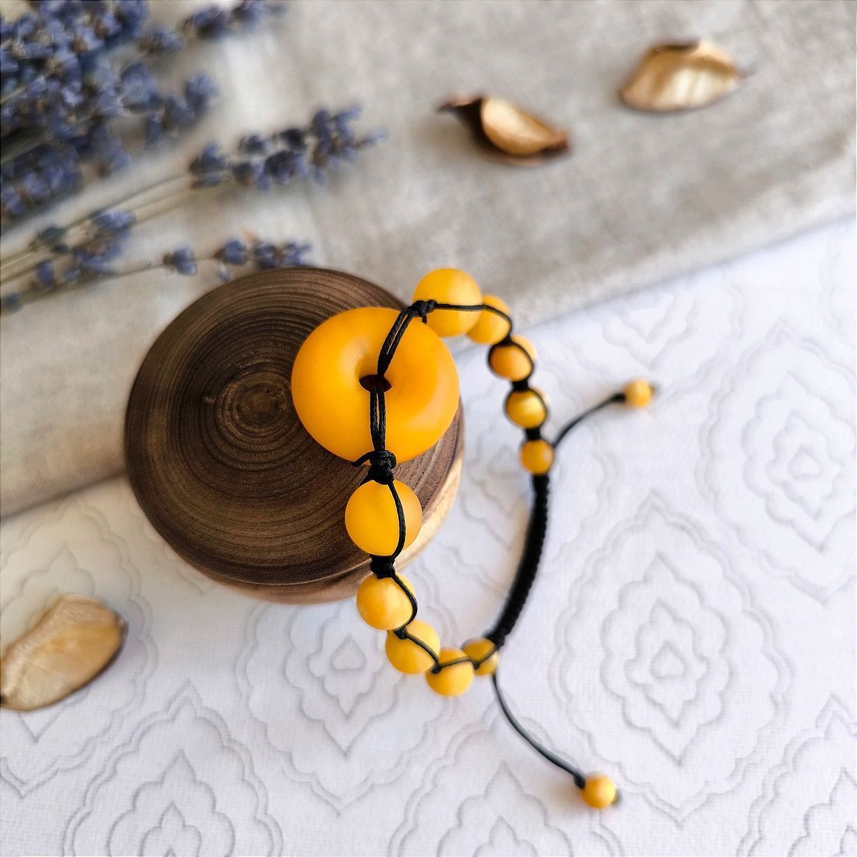 Браслет "Донат" янтарь