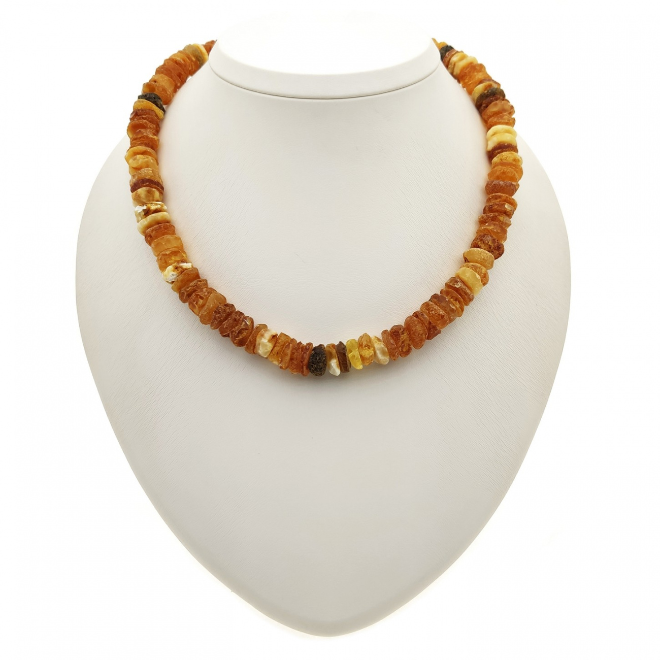 Бусы "Таблетка" из янтаря