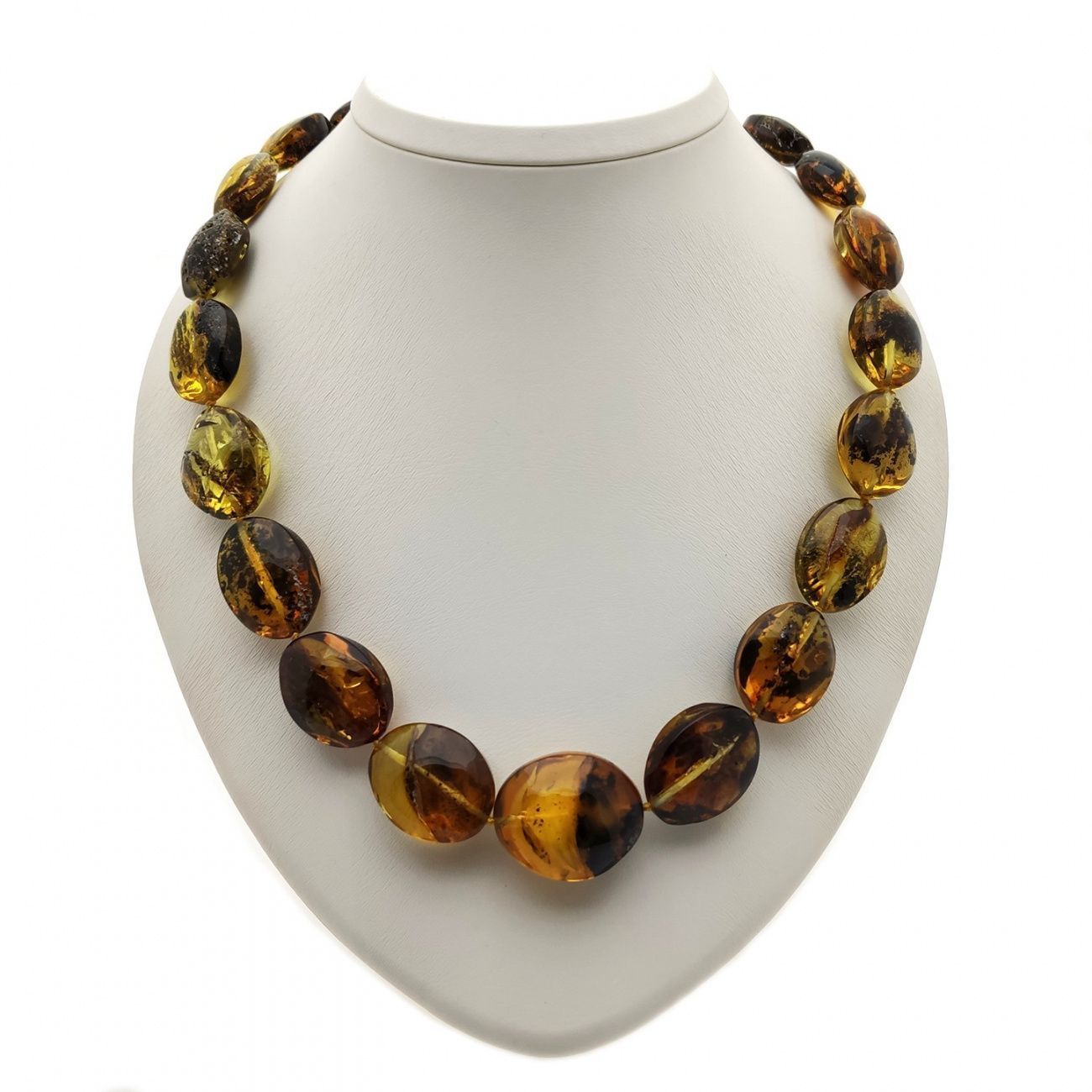 Бусы "Косточка" янтарь