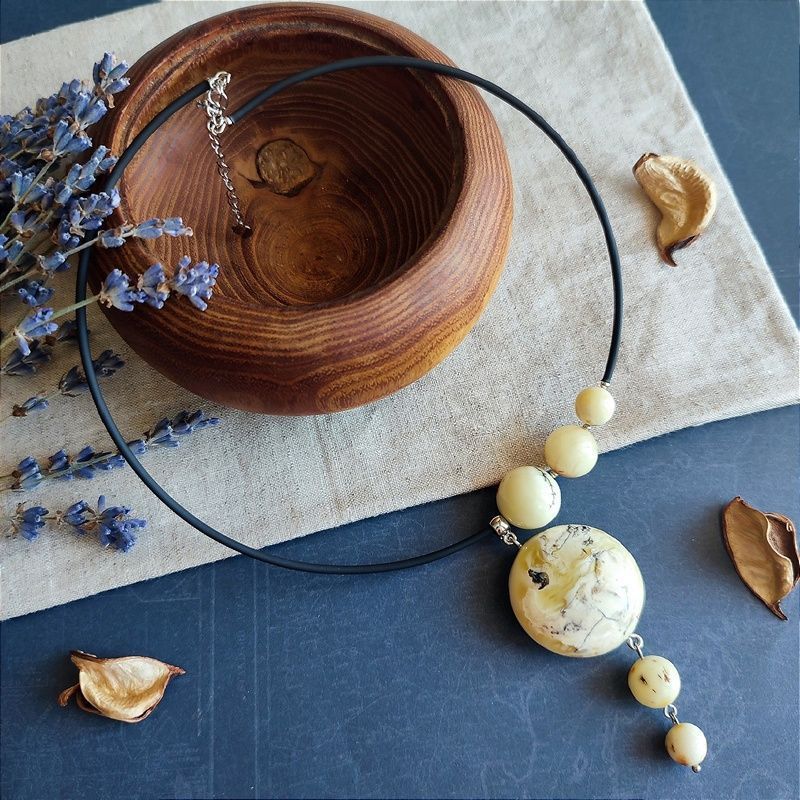 Колье "Космос" Янтарь