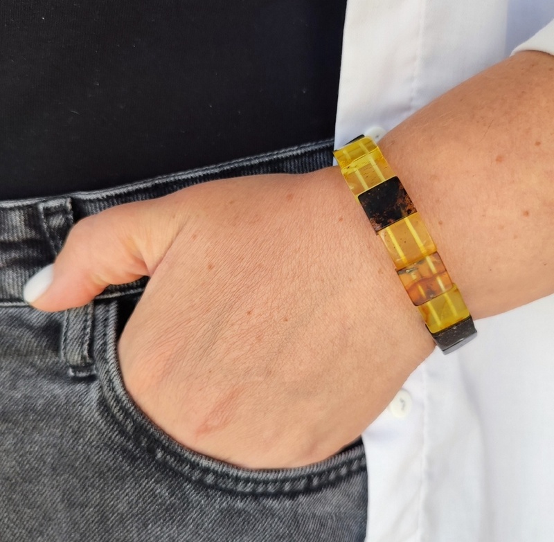 Браслет Пластина янтарь 3201119487 (5)