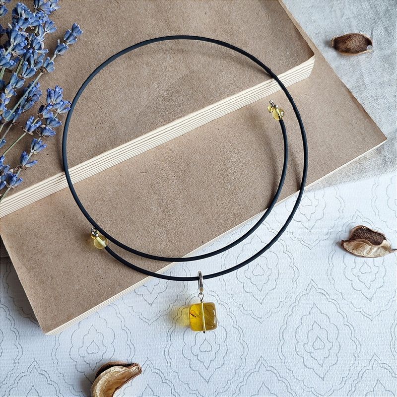 Колье Янтарь Инклюз