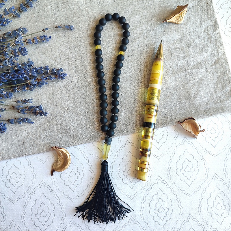 Четки мусульманские янтарь 9111100024 (4)