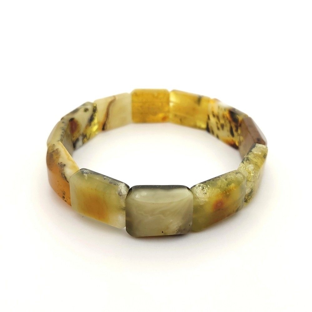 Браслет пласт. янтарь
