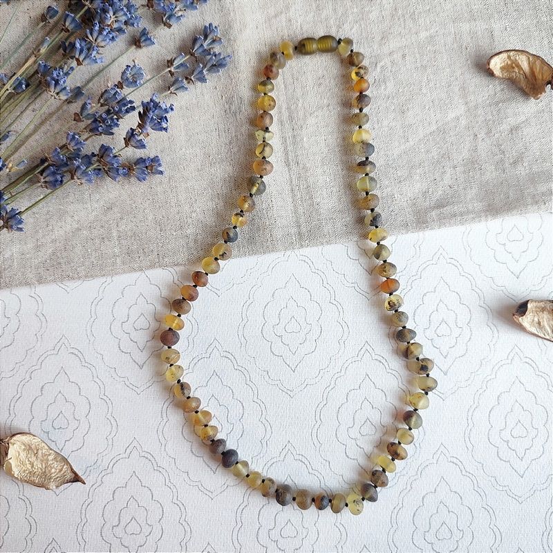 Бусы "Горох" из янтаря