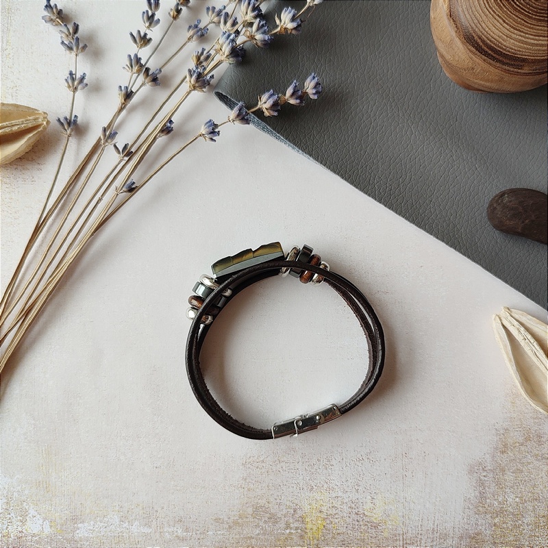 Браслет на ремешке. Янтарь 3116419886 (4)