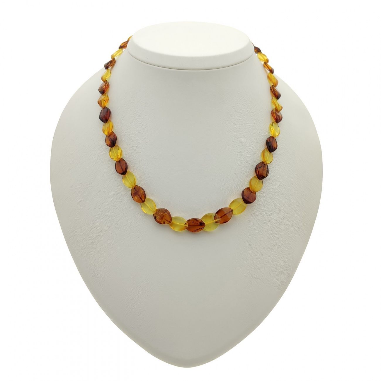 Бусы "Лодочка" из янтаря