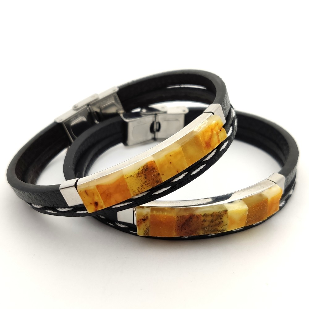 Браслет на кож. дв. рем.