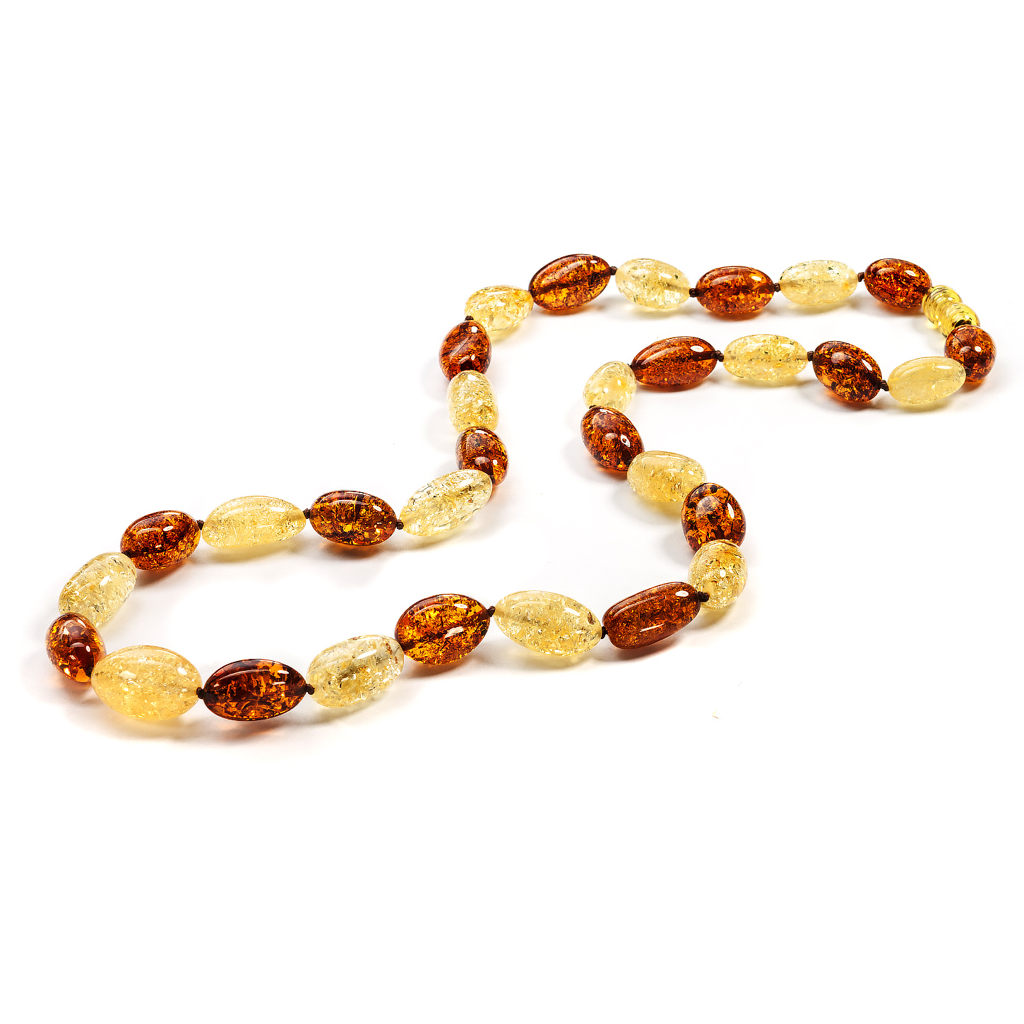 Бусы "Слива" из янтаря