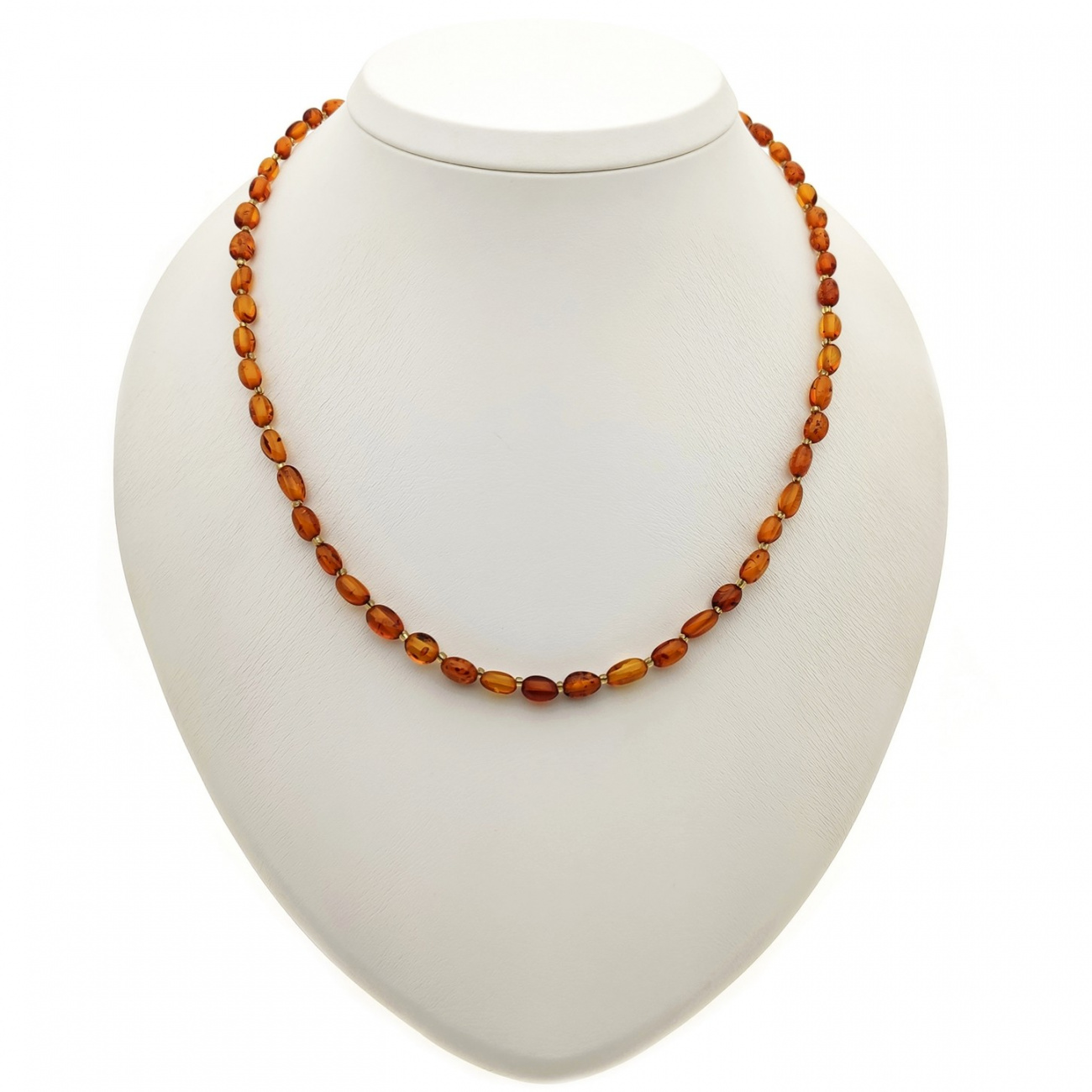 Бусы "Сливка" из янтаря