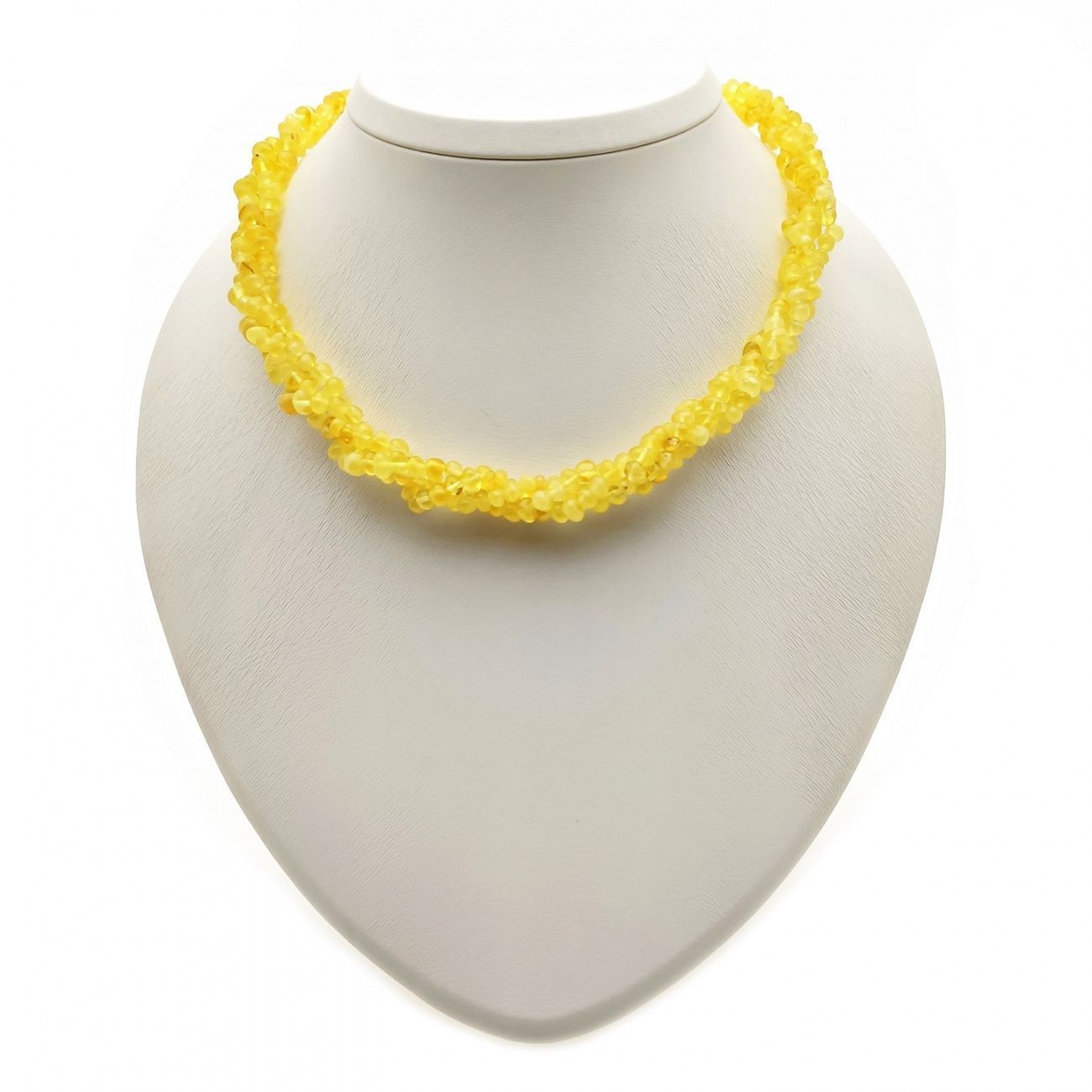 Бусы "Галька" из янтаря