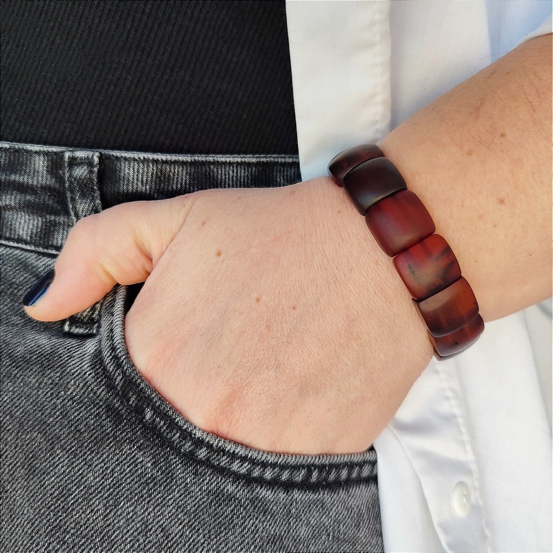 Браслет пласт. янтарь 3101119518 (5)