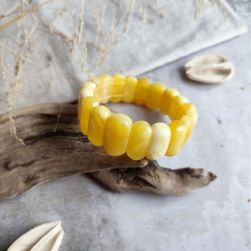 Браслет "Пластина" Янтарь