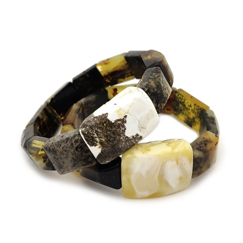 Браслет пласт. янтарь