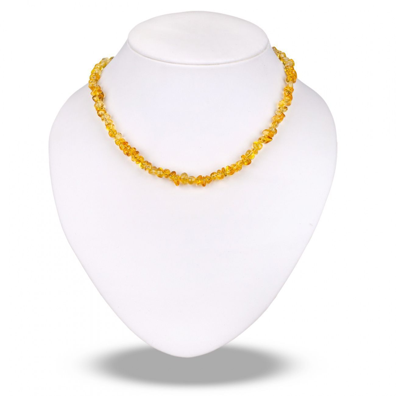 Бусы "Галька" из янтаря