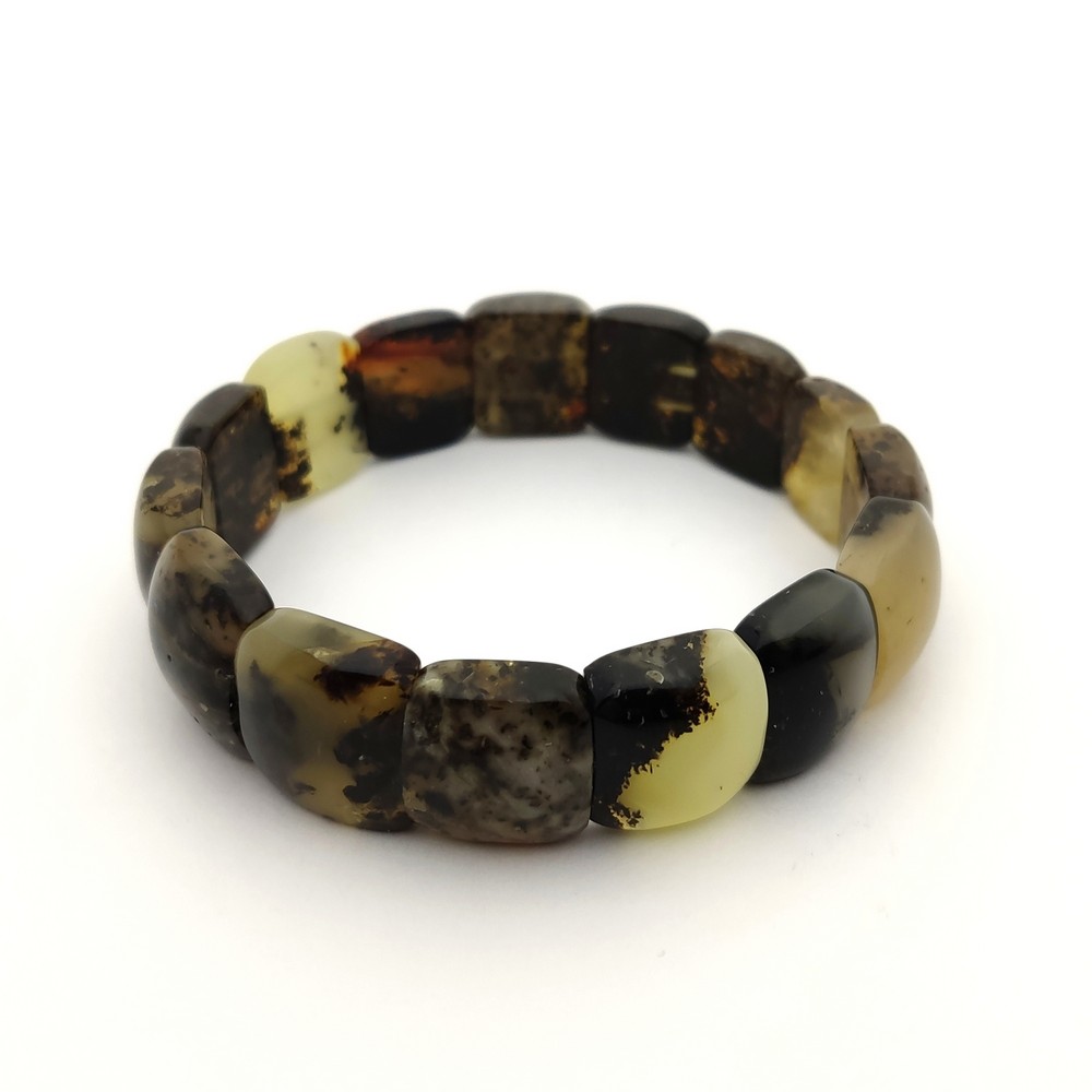 Браслет пласт. янтарь