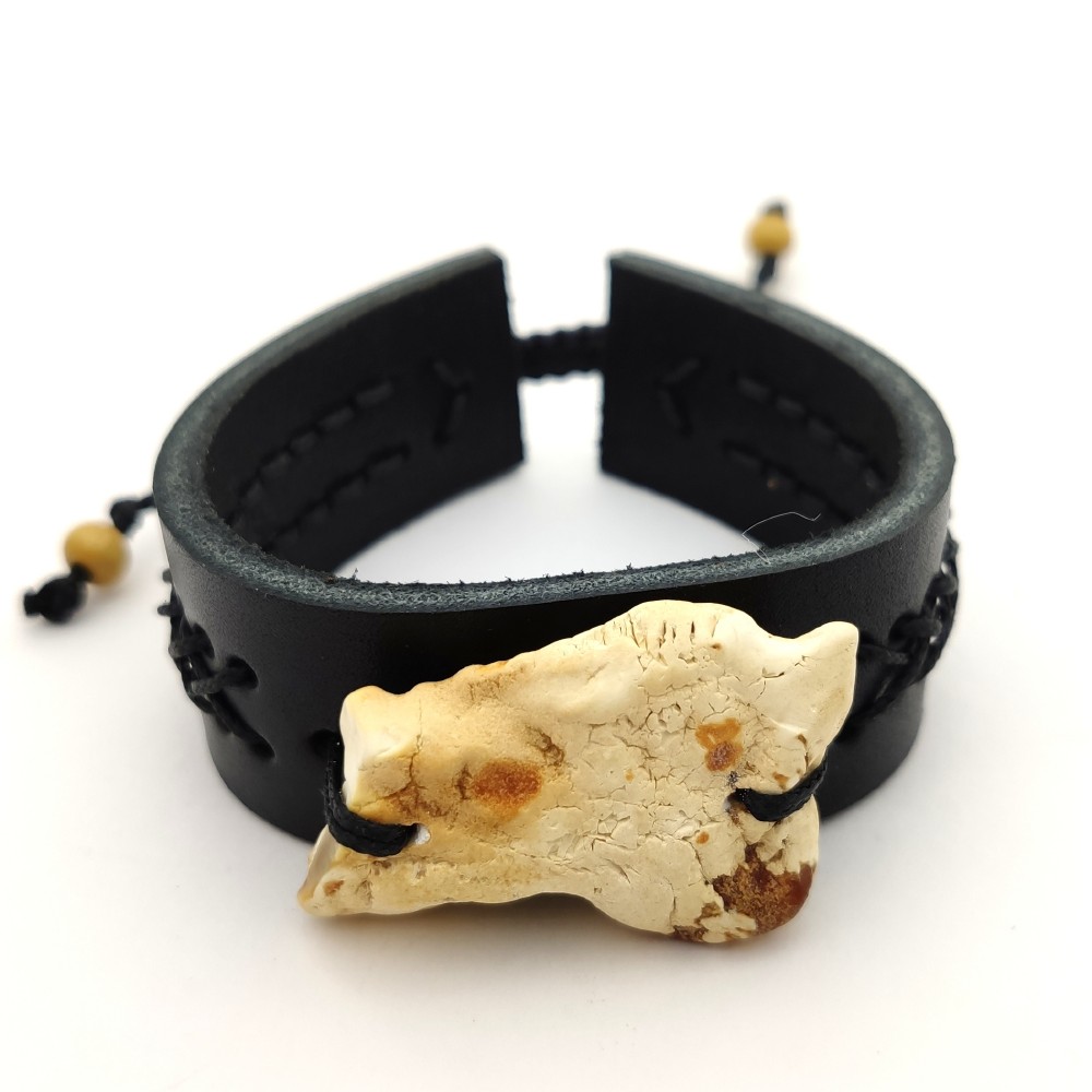 Браслет с пейзаж. камнем