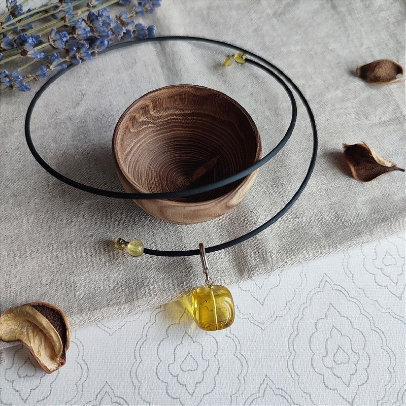 Колье Янтарь Инклюз