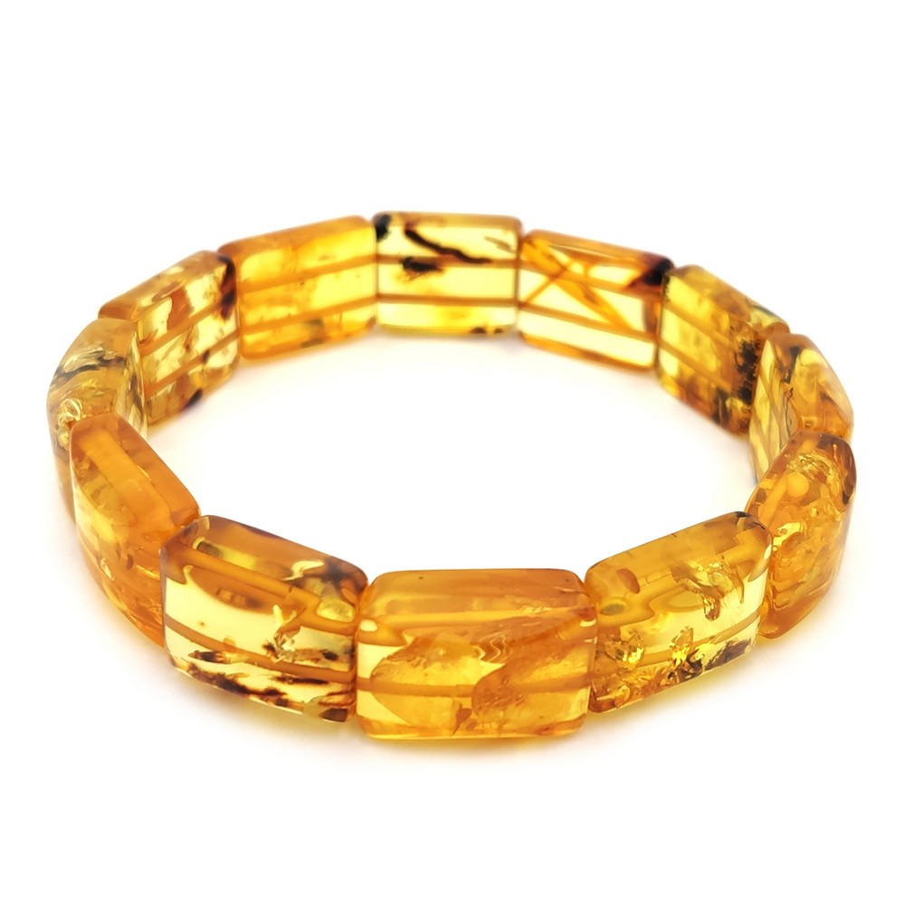 Браслет пласт. янтарь