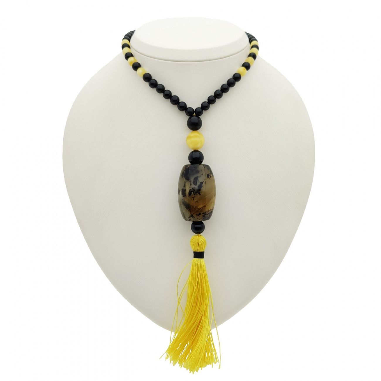 Подвес с кулоном янтарь