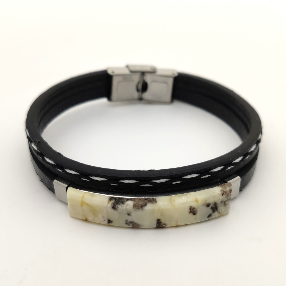 Браслет на кож. дв. рем.